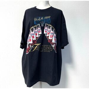 Vintage Nutmeg Mills Mens 1992 Olympic Basketball Dream Team Black Shirt Size XL